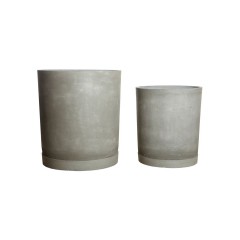 POT WS CONCRETE GREY SET OF 2 